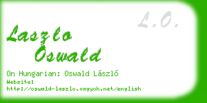 laszlo oswald business card